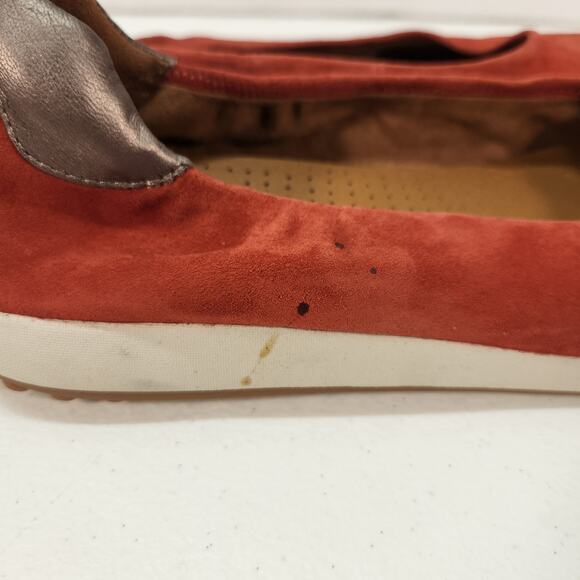 Caslon Bella Leather Suede Ballet Slip-On Flat Preppy Burgundy Women's Size 8.5M - Picture 10 of 13